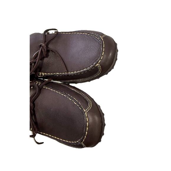 Born Brown Leather Lace Up Driving Loafers Minimalist Comfort Men’s Size 12/46 main image 3